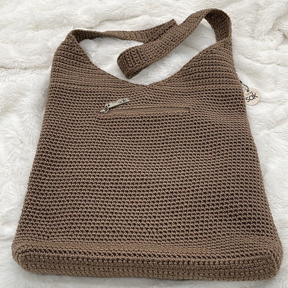 The Sak Tan V-Neck Hand Crocheted Bag - Picture 3 of 16